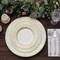 White Gold 25 Round 13" Vintage Disposable Paper Charger Plates Party Decoration